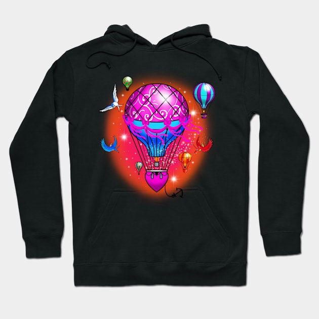 Delivering the Stars at Sunset Hoodie by MetroInk